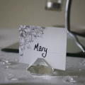 Hermoso titular de la tarjeta mariposa de cristal para la decoración de la boda